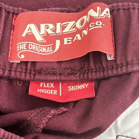 Arizona Jean Company Burgundy Flex Joggers with Drawstring Waist - Picture 7 of 10